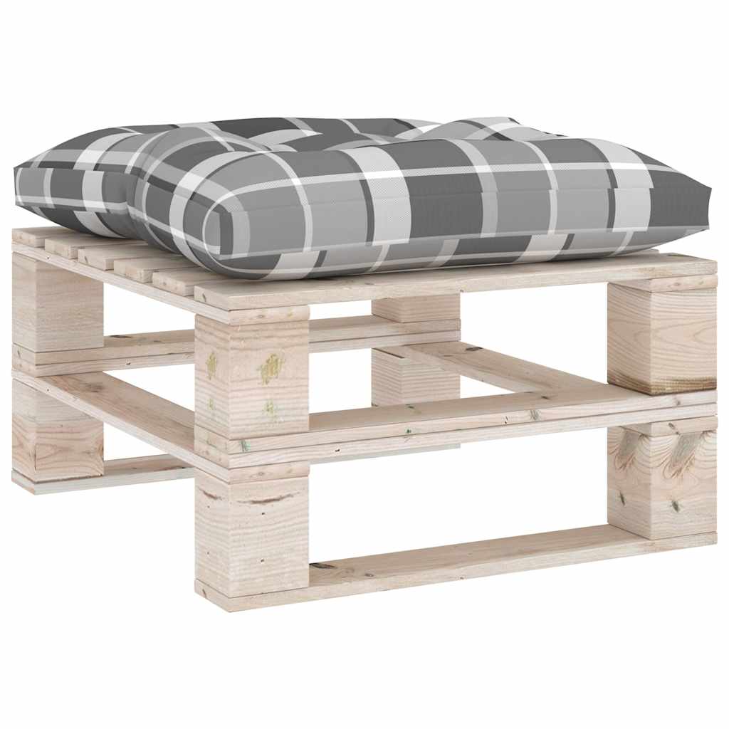 Set Salotto Giardino su Pallet Cuscini 5 pz in Legno di Pino