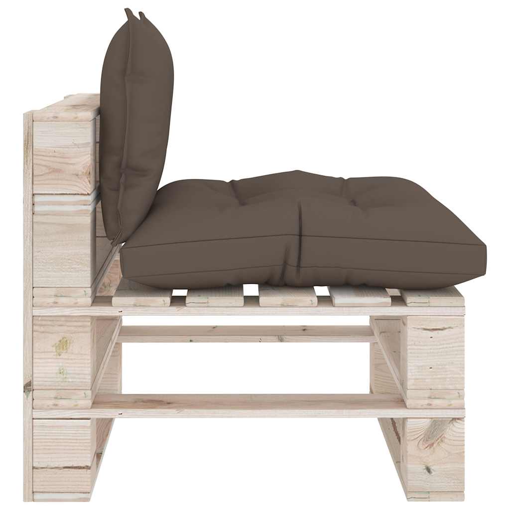 Set Salotto Giardino su Pallet Cuscini 5 pz in Legno di Pino