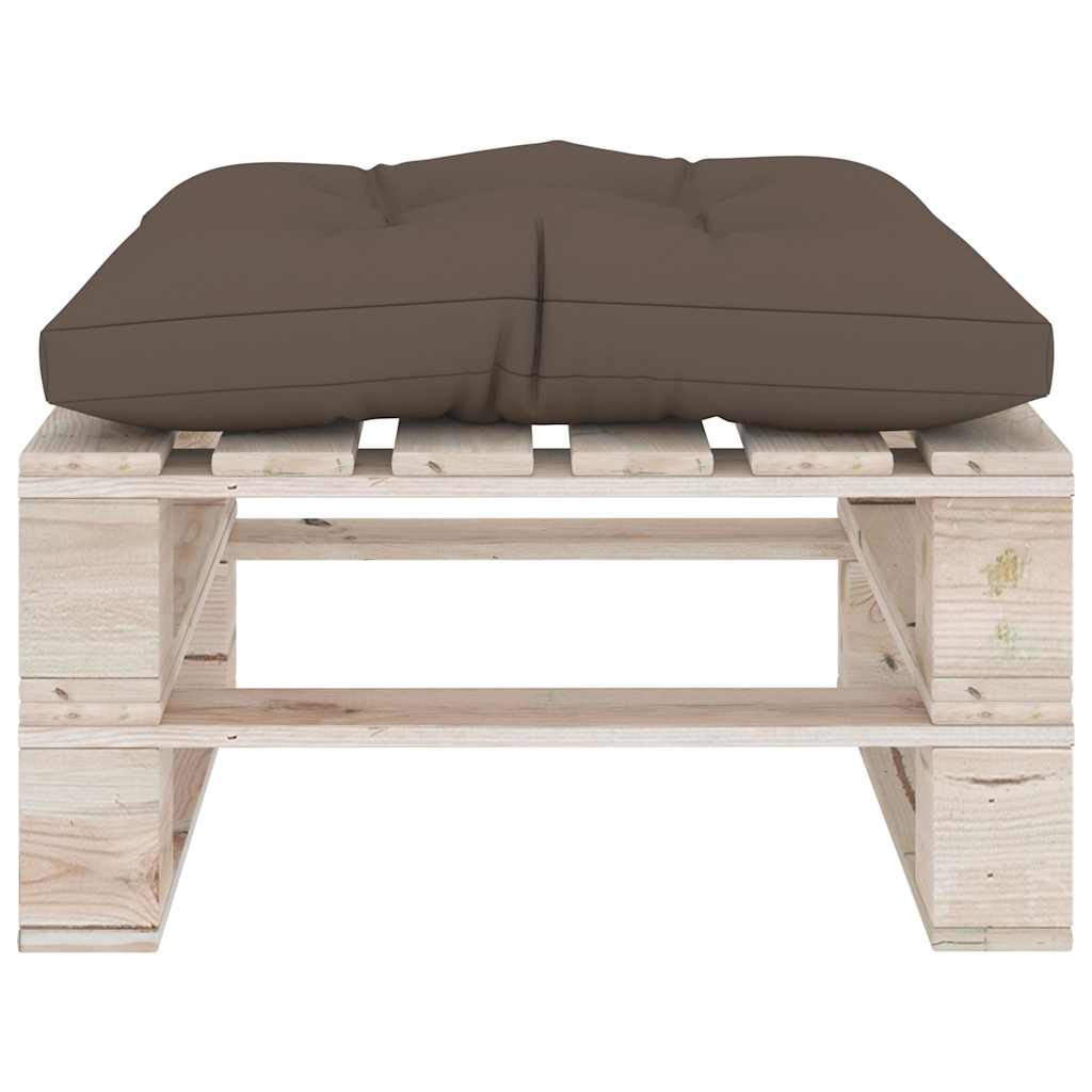 Set Salotto Giardino su Pallet Cuscini 5 pz in Legno di Pino