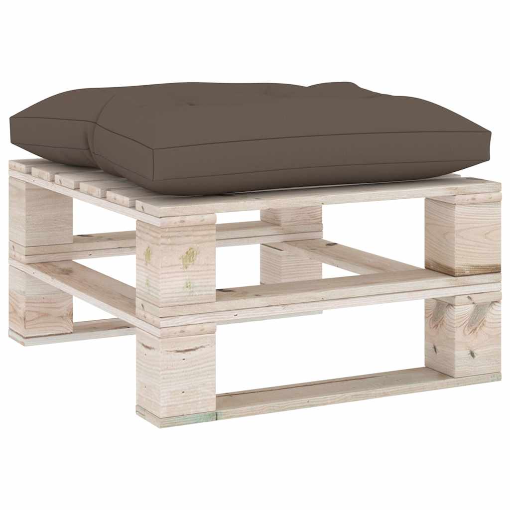 Set Salotto Giardino su Pallet Cuscini 5 pz in Legno di Pino