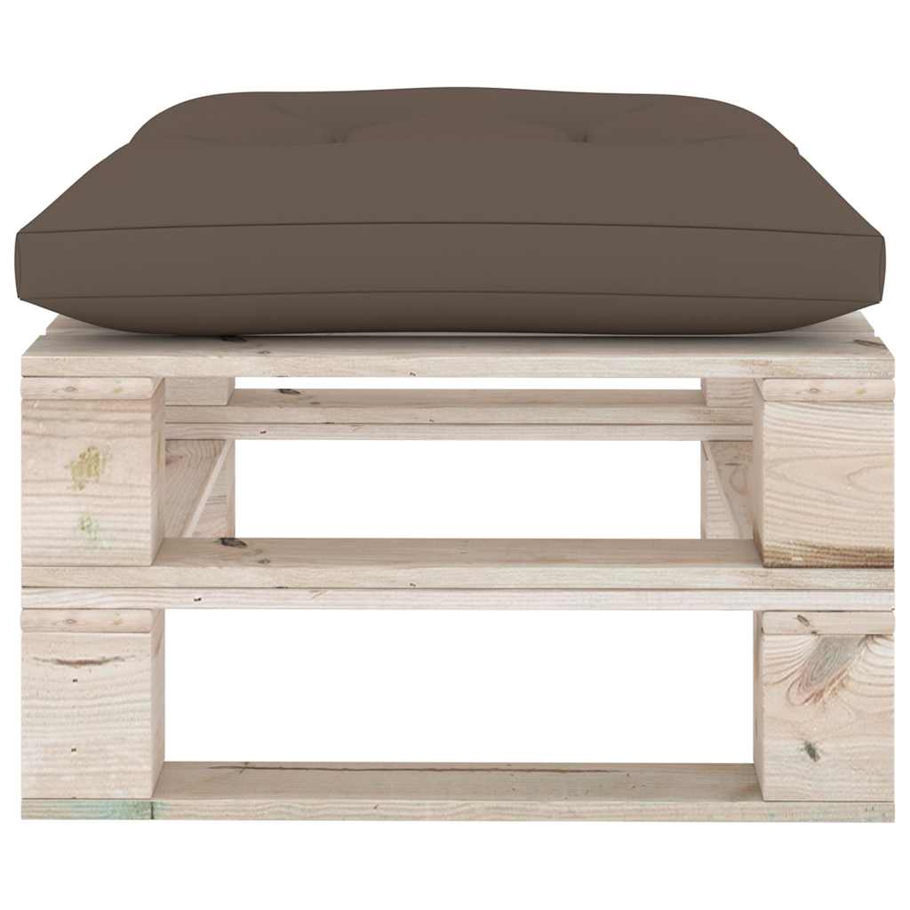 Set Salotto Giardino su Pallet Cuscini 5 pz in Legno di Pino