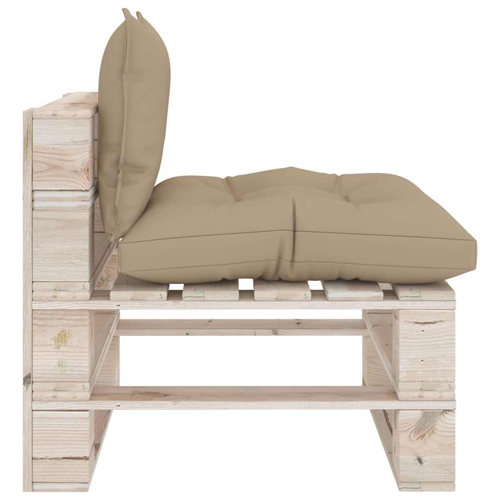 Set Salotto Giardino su Pallet Cuscini 5 pz in Legno di Pino