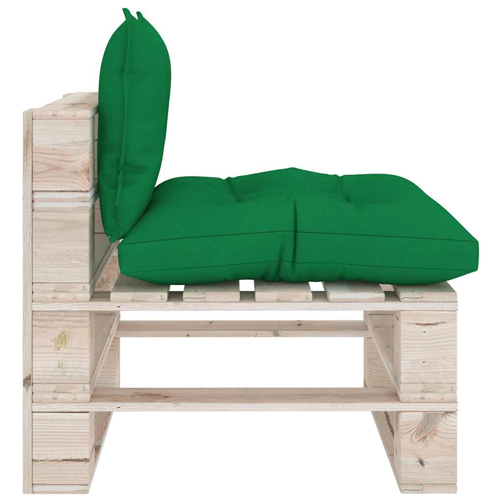 Set Salotto Giardino su Pallet Cuscini 5 pz in Legno di Pino