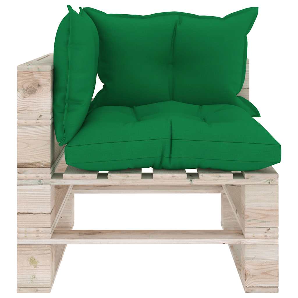 Set Salotto Giardino su Pallet Cuscini 5 pz in Legno di Pino