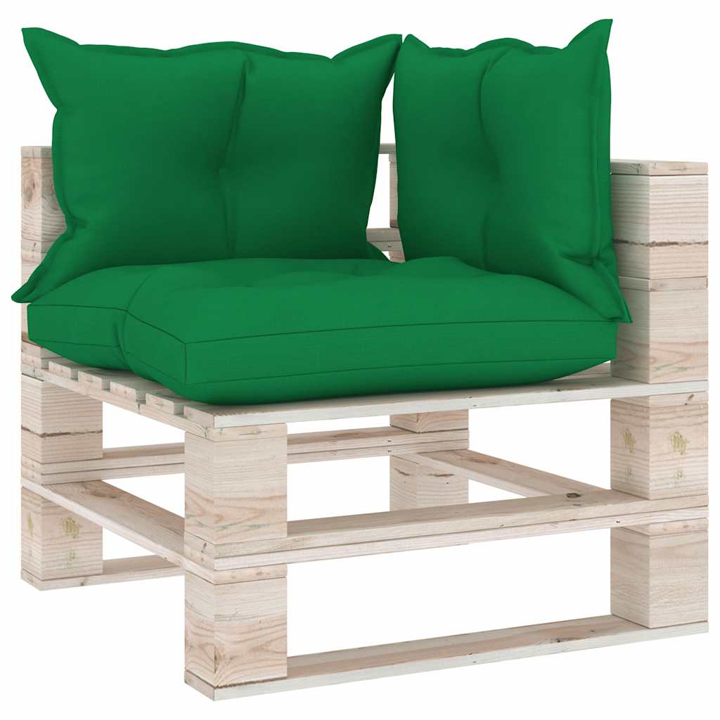 Set Salotto Giardino su Pallet Cuscini 5 pz in Legno di Pino