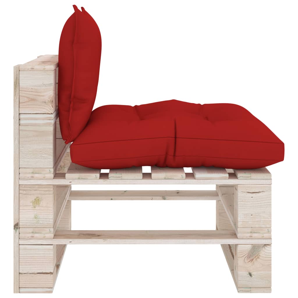 Set Salotto Giardino su Pallet Cuscini 5 pz in Legno di Pino