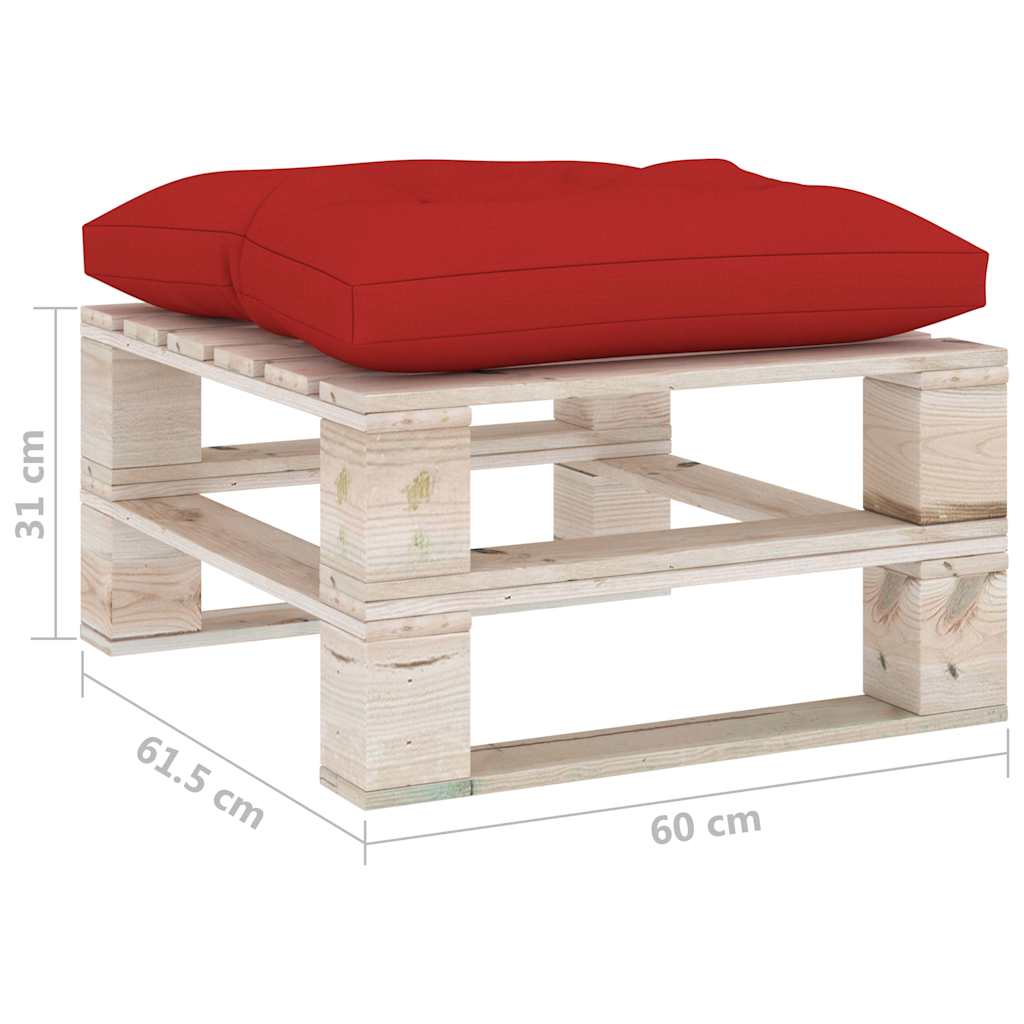 Set Salotto Giardino su Pallet Cuscini 5 pz in Legno di Pino