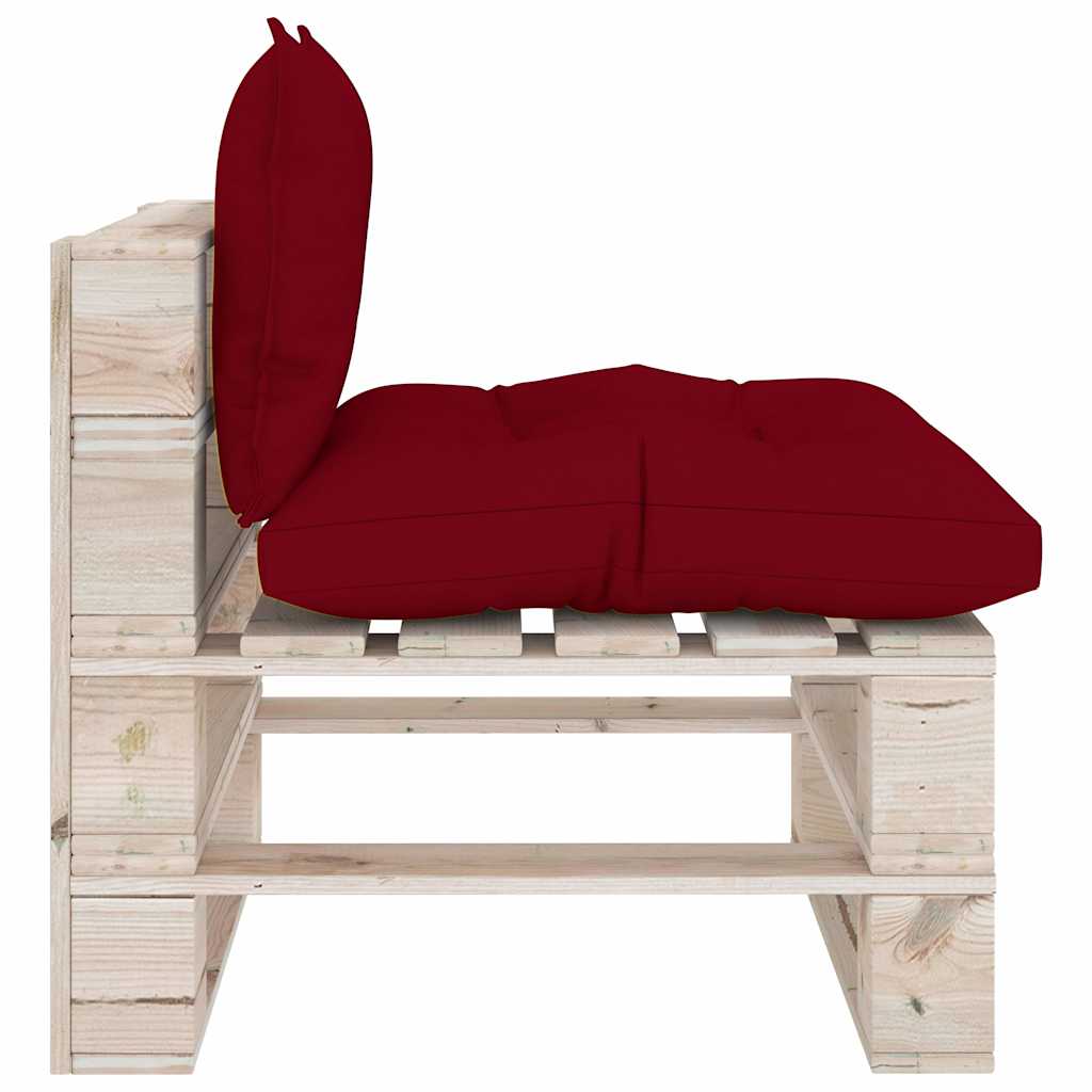 Set Salotto Giardino su Pallet Cuscini 5 pz in Legno di Pino
