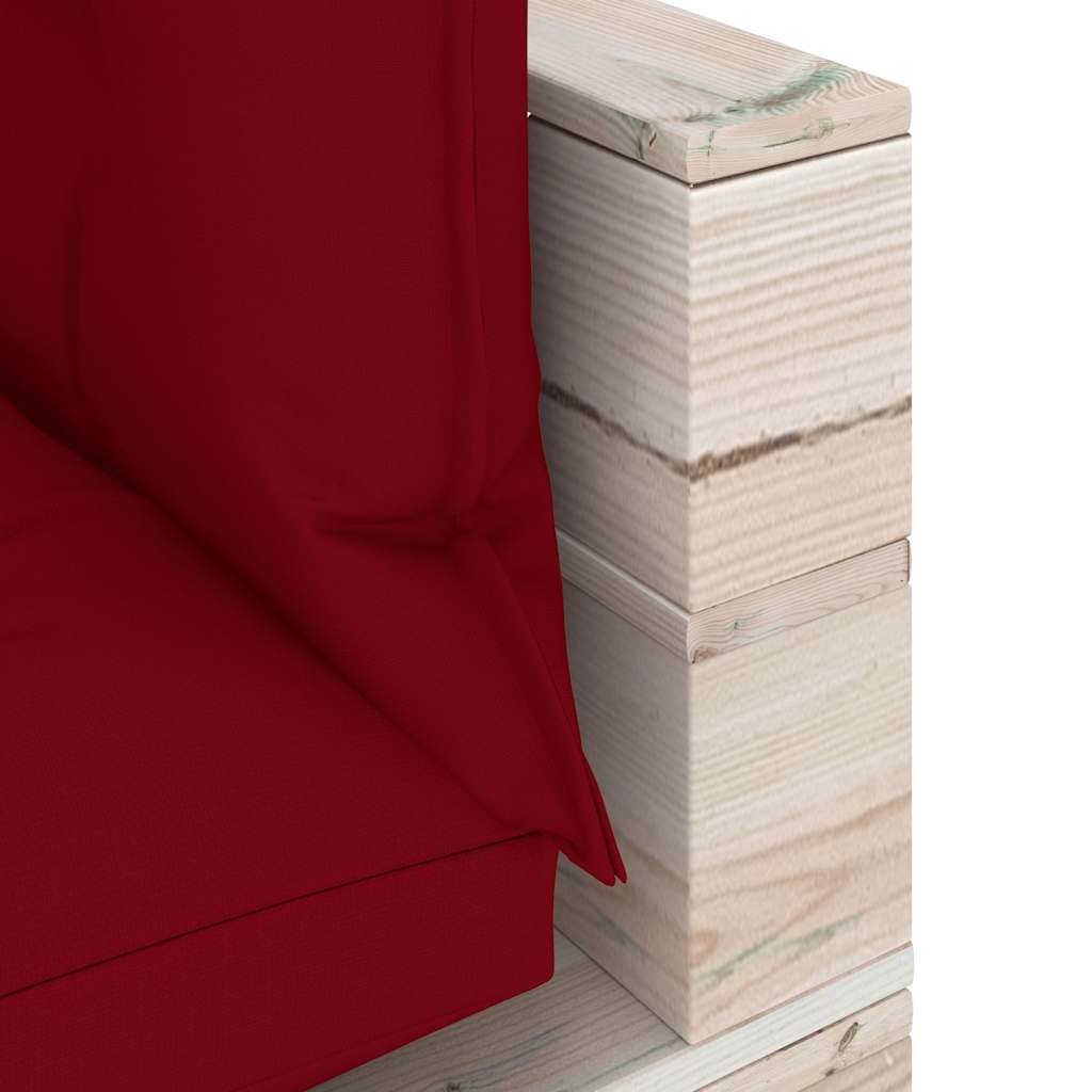 Set Salotto Giardino su Pallet Cuscini 5 pz in Legno di Pino
