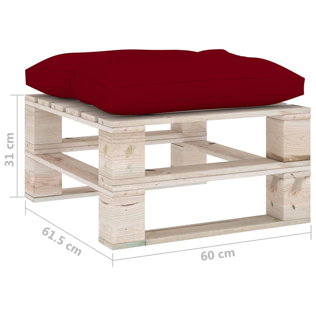 Set Salotto Giardino su Pallet Cuscini 5 pz in Legno di Pino