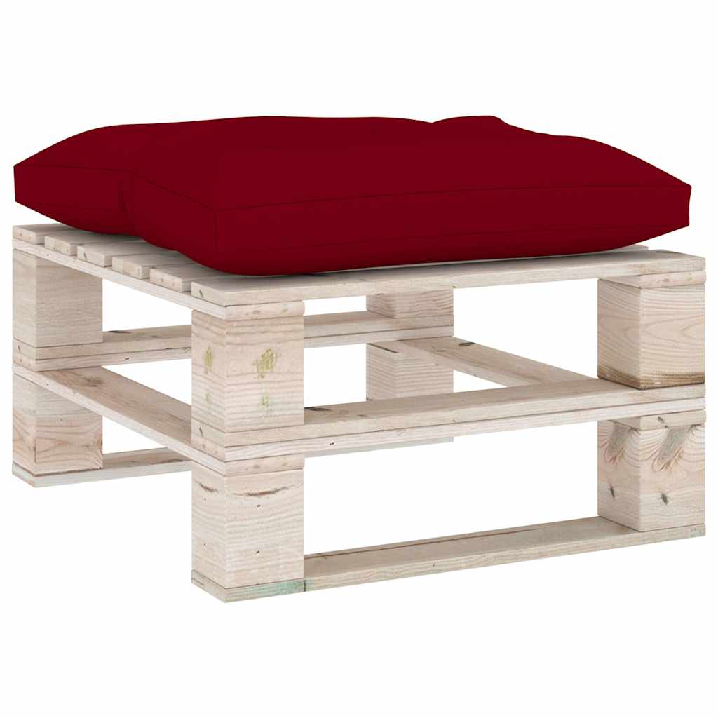 Set Salotto Giardino su Pallet Cuscini 5 pz in Legno di Pino