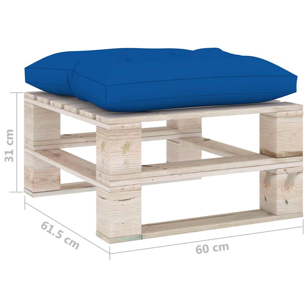 Set Salotto Giardino su Pallet Cuscini 5 pz in Legno di Pino