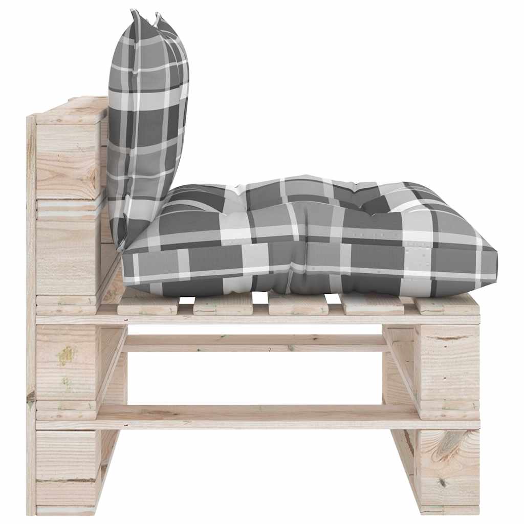 Set Salotto Giardino su Pallet Cuscini 5 pz in Legno di Pino