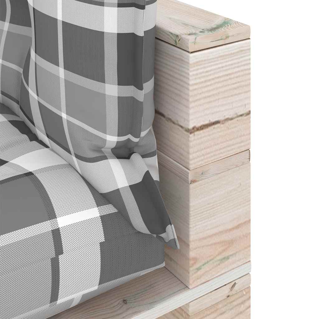 Set Salotto Giardino su Pallet Cuscini 5 pz in Legno di Pino