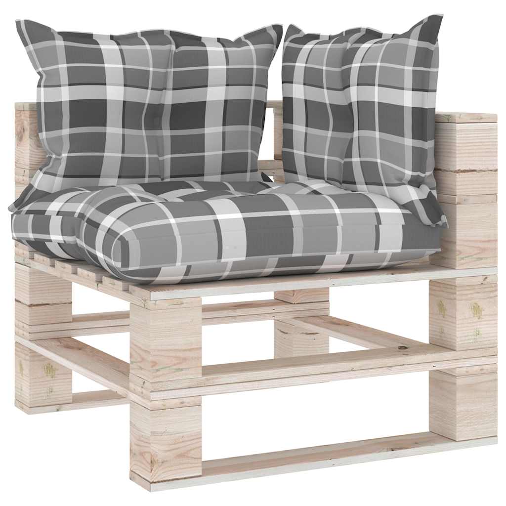 Set Salotto Giardino su Pallet Cuscini 5 pz in Legno di Pino