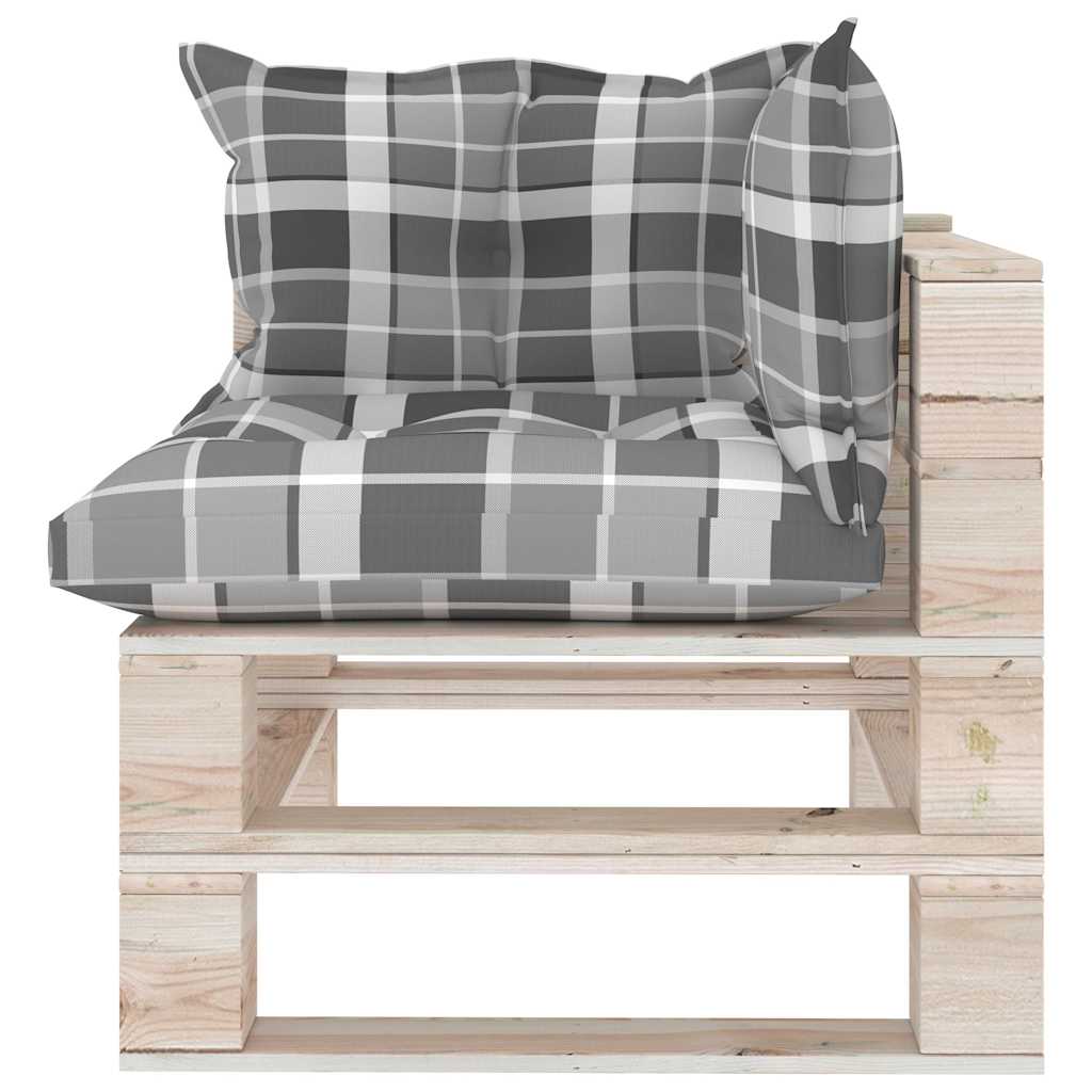 Set Salotto Giardino su Pallet Cuscini 5 pz in Legno di Pino