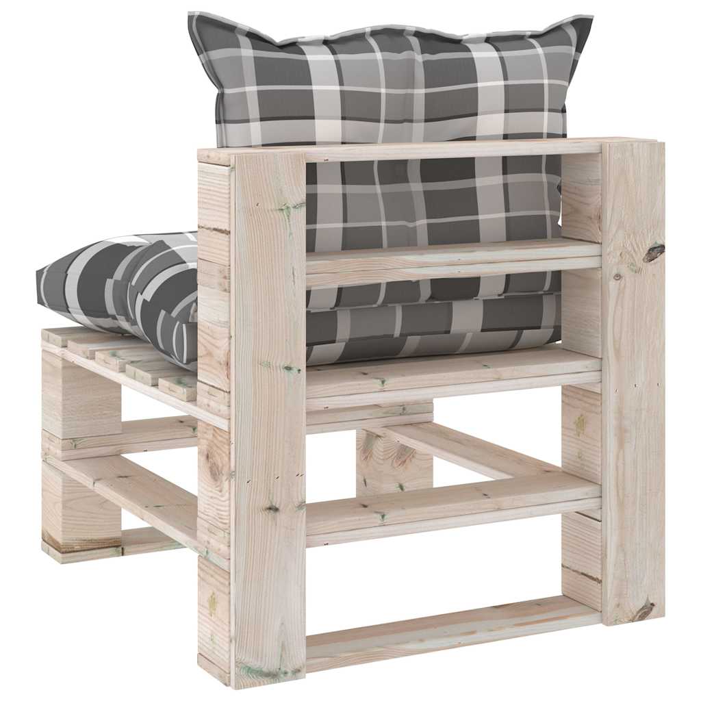 Set Salotto Giardino su Pallet Cuscini 5 pz in Legno di Pino