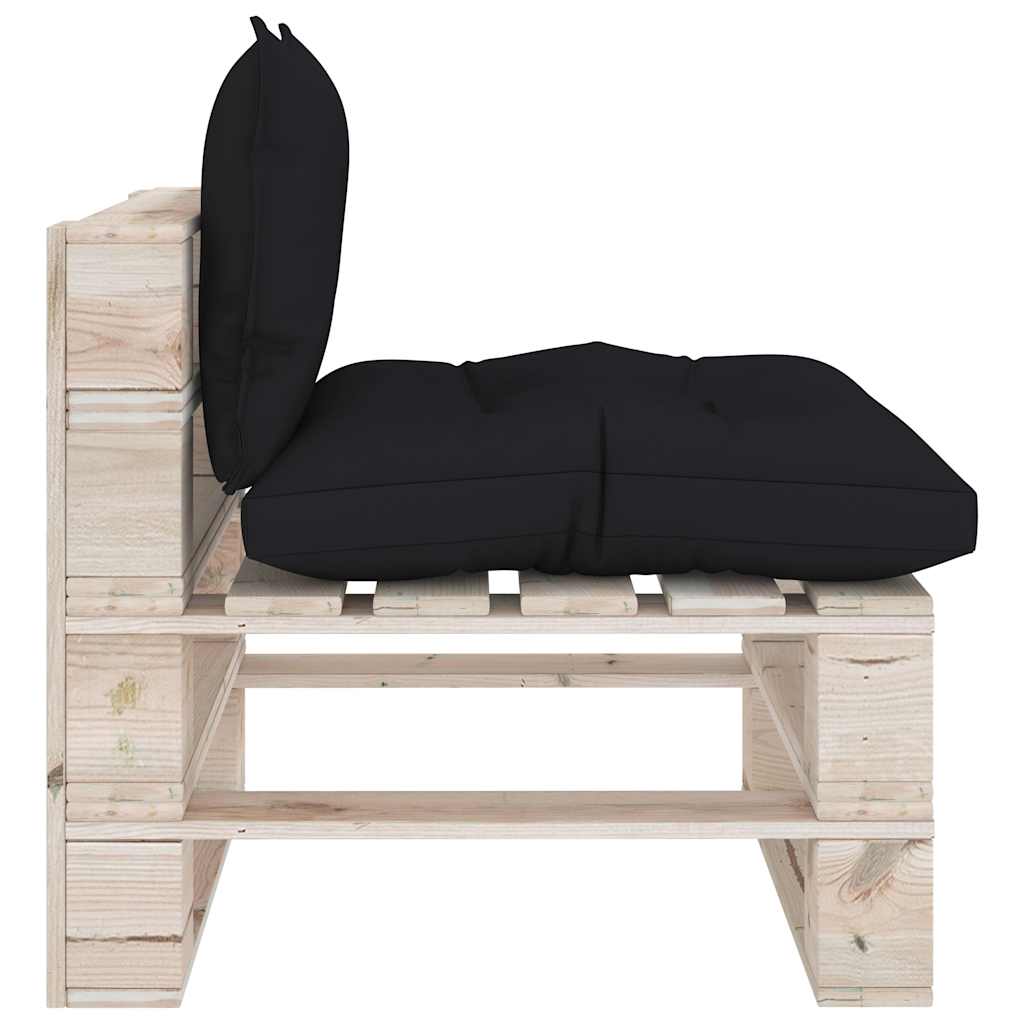 Set Salotto Giardino su Pallet Cuscini 6 pz in Legno di Pino