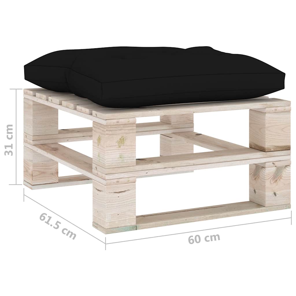 Set Salotto Giardino su Pallet Cuscini 6 pz in Legno di Pino