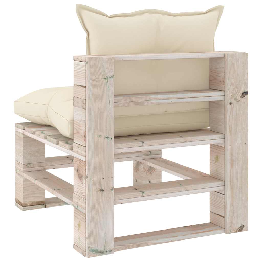 Set Salotto Giardino su Pallet Cuscini 6 pz in Legno di Pino
