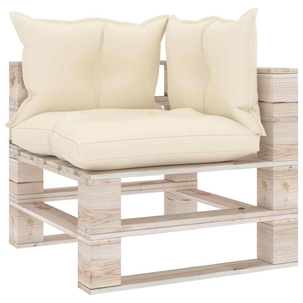 Set Salotto Giardino su Pallet Cuscini 6 pz in Legno di Pino
