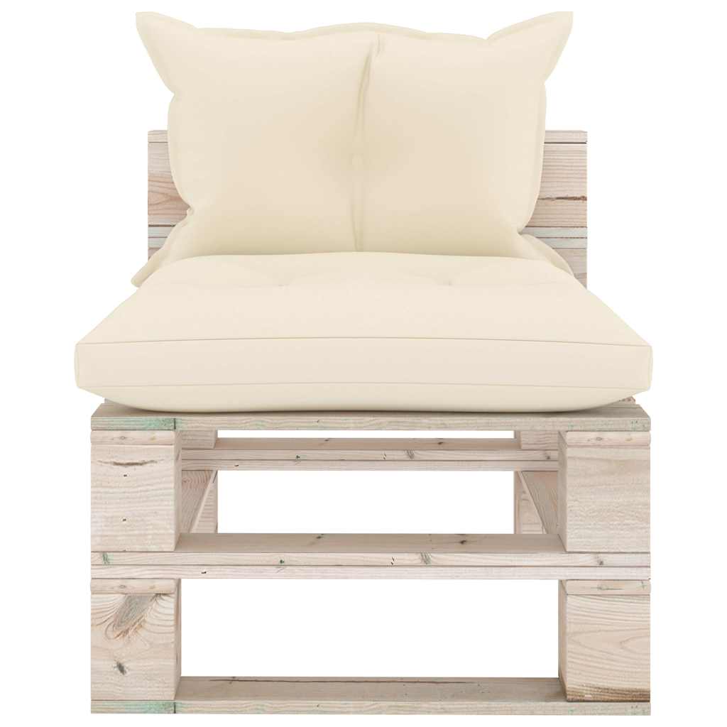 Set Salotto Giardino su Pallet Cuscini 6 pz in Legno di Pino