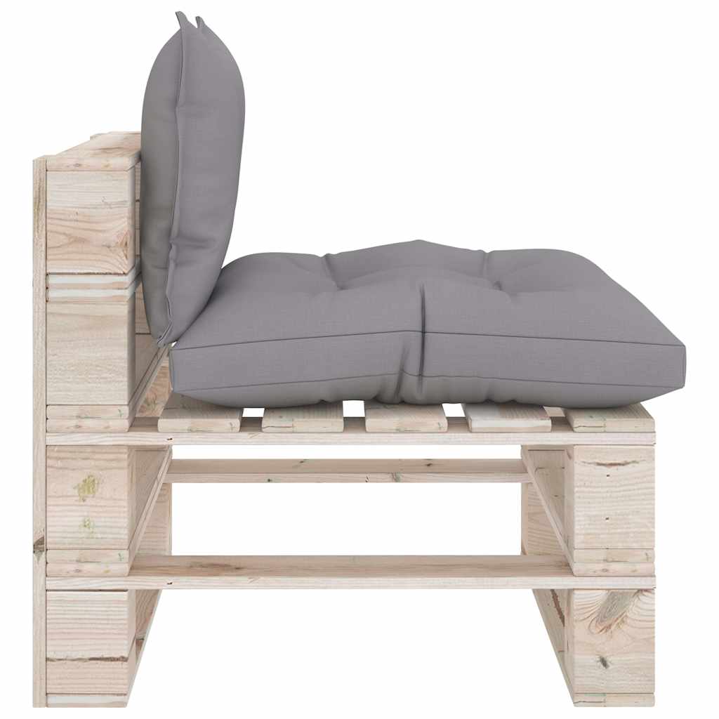 Set Salotto Giardino su Pallet Cuscini 6 pz in Legno di Pino