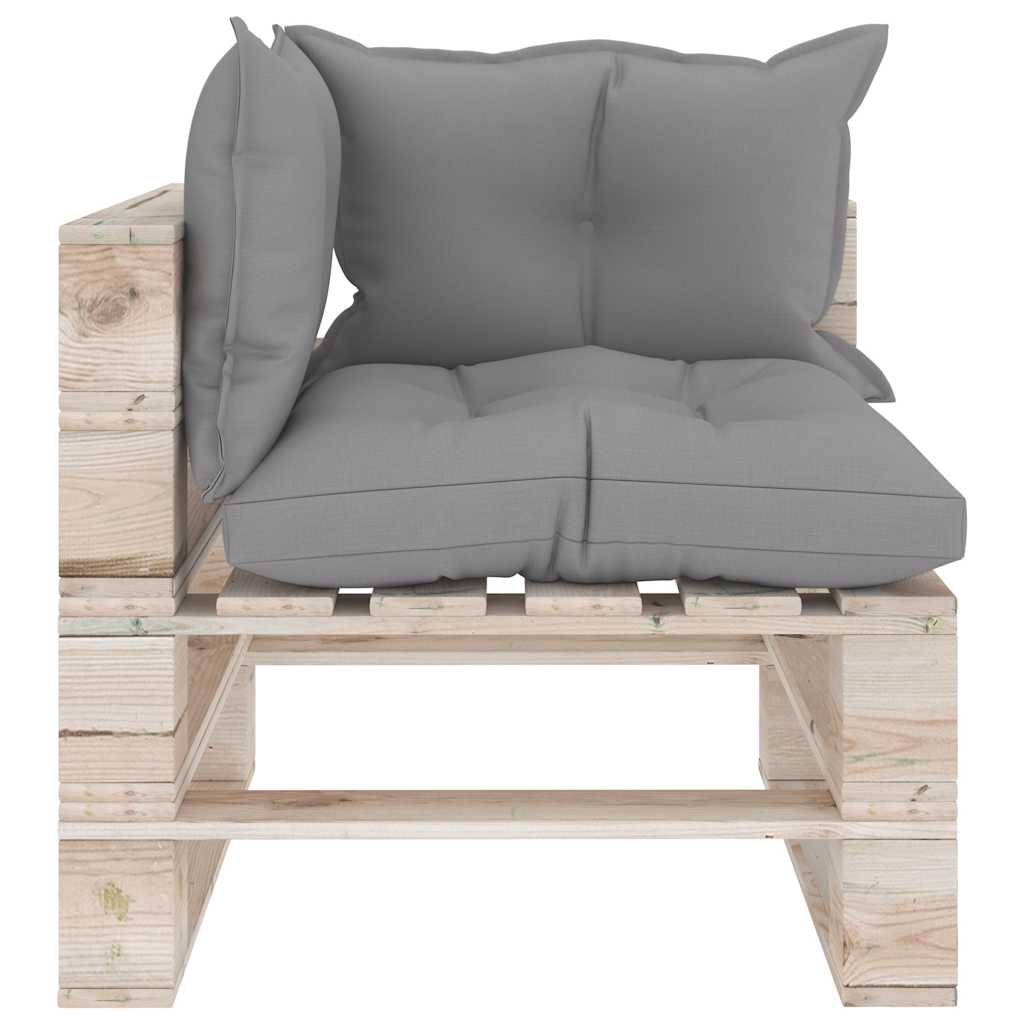 Set Salotto Giardino su Pallet Cuscini 6 pz in Legno di Pino