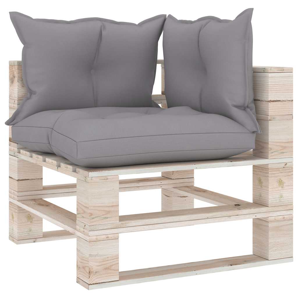 Set Salotto Giardino su Pallet Cuscini 6 pz in Legno di Pino