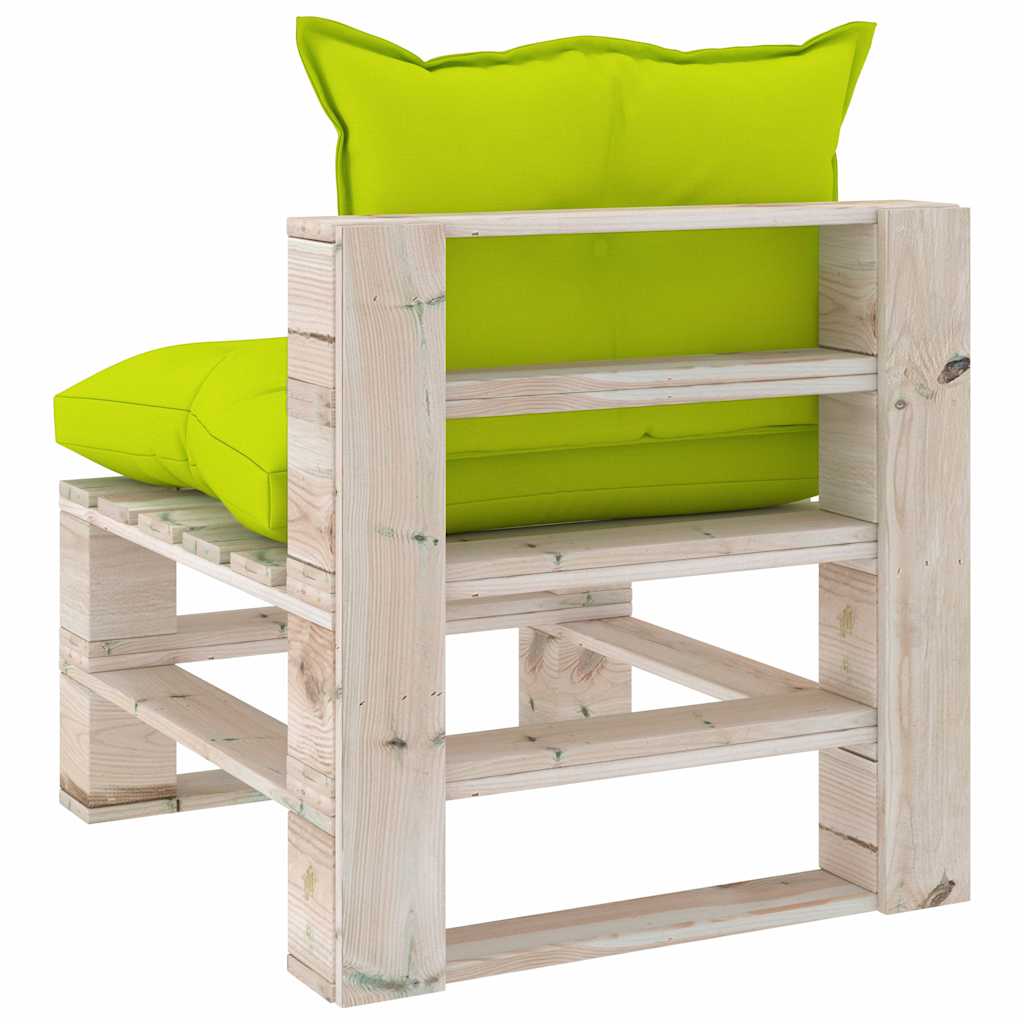 Set Salotto Giardino su Pallet Cuscini 6 pz in Legno di Pino