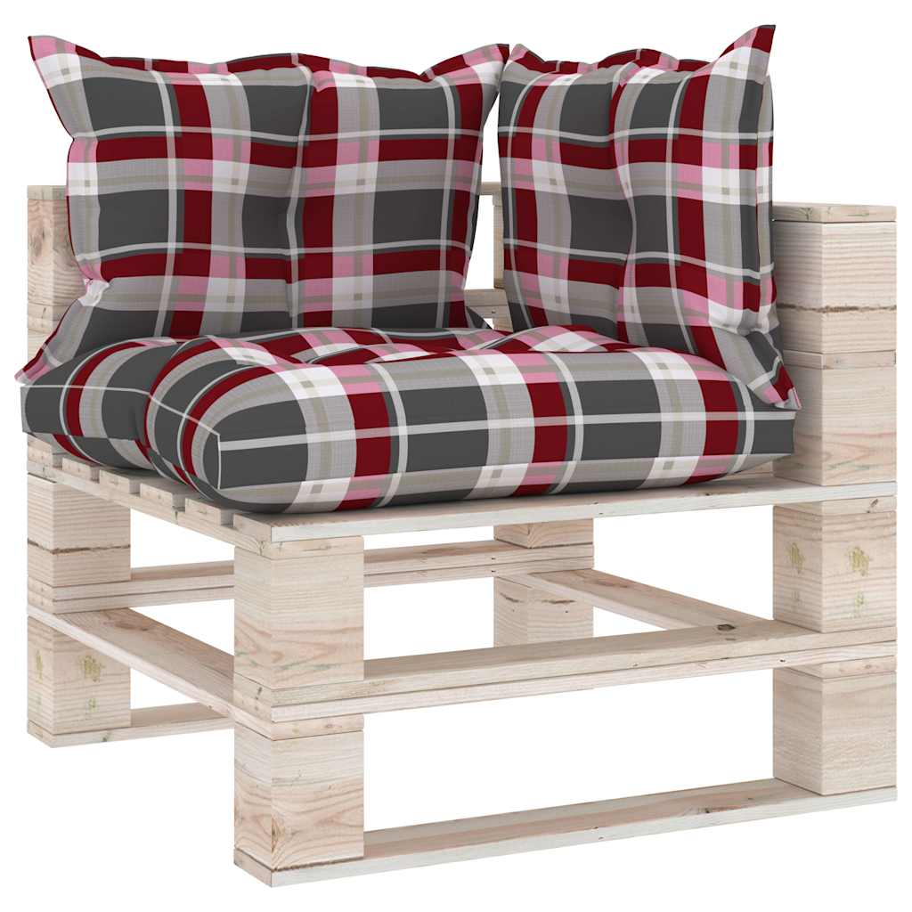 Set Salotto Giardino su Pallet Cuscini 6 pz in Legno di Pino