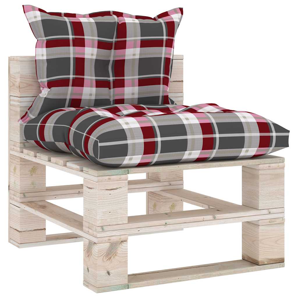 Set Salotto Giardino su Pallet Cuscini 6 pz in Legno di Pino