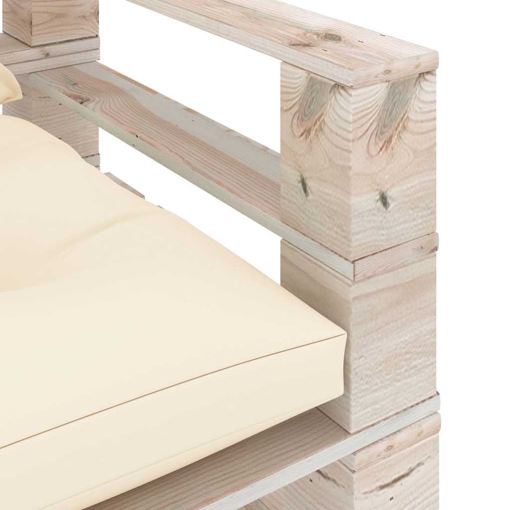 Set Divani da Giardino Pallet 5 pz con Cuscini in Legno di Pino