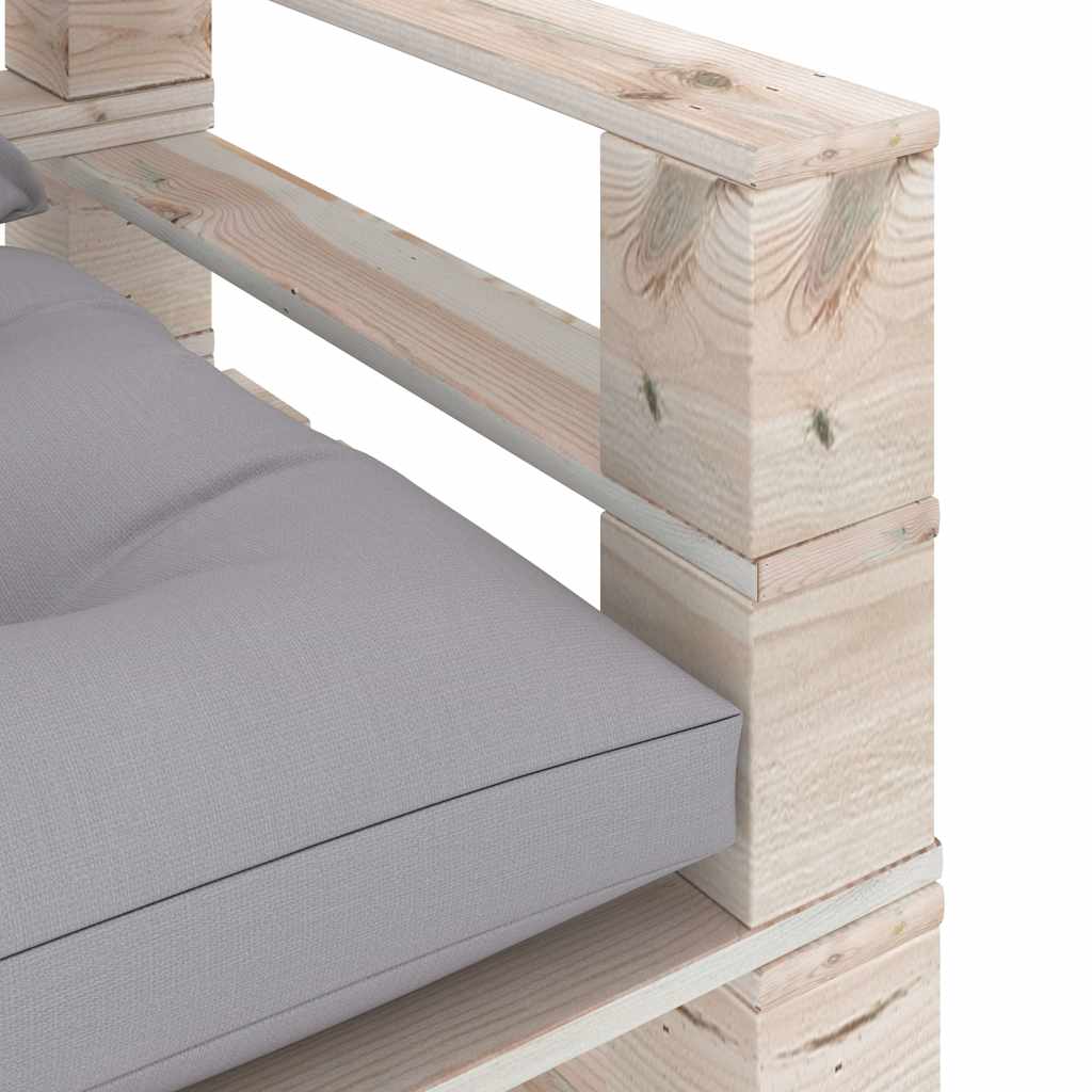 Set Divani da Giardino Pallet 5 pz con Cuscini in Legno di Pino
