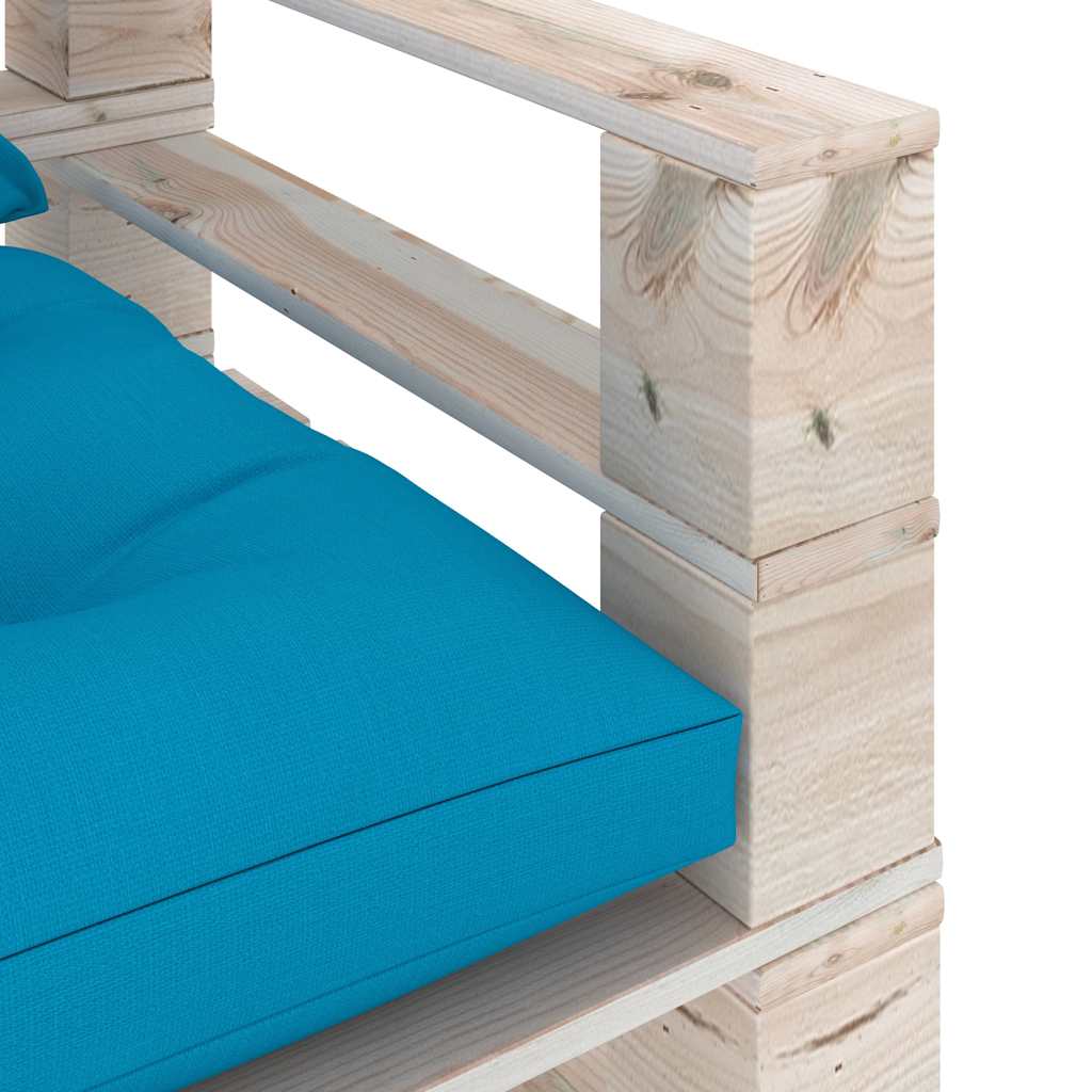 Set Divani da Giardino Pallet 5 pz con Cuscini in Legno di Pino