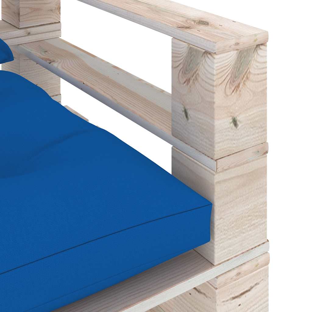 Set Divani da Giardino Pallet 5 pz con Cuscini in Legno di Pino