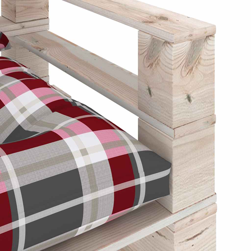 Set Divani da Giardino Pallet 5 pz con Cuscini in Legno di Pino