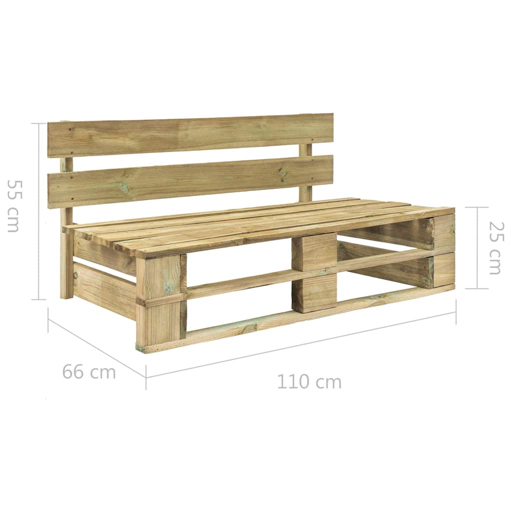 Set Divani in Pallet con Cuscini 4 pz in Pino Impregnato Verde