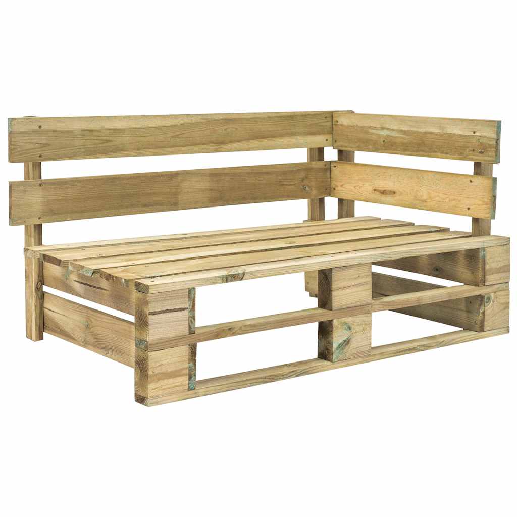 Set Divani in Pallet con Cuscini 4 pz in Pino Impregnato Verde