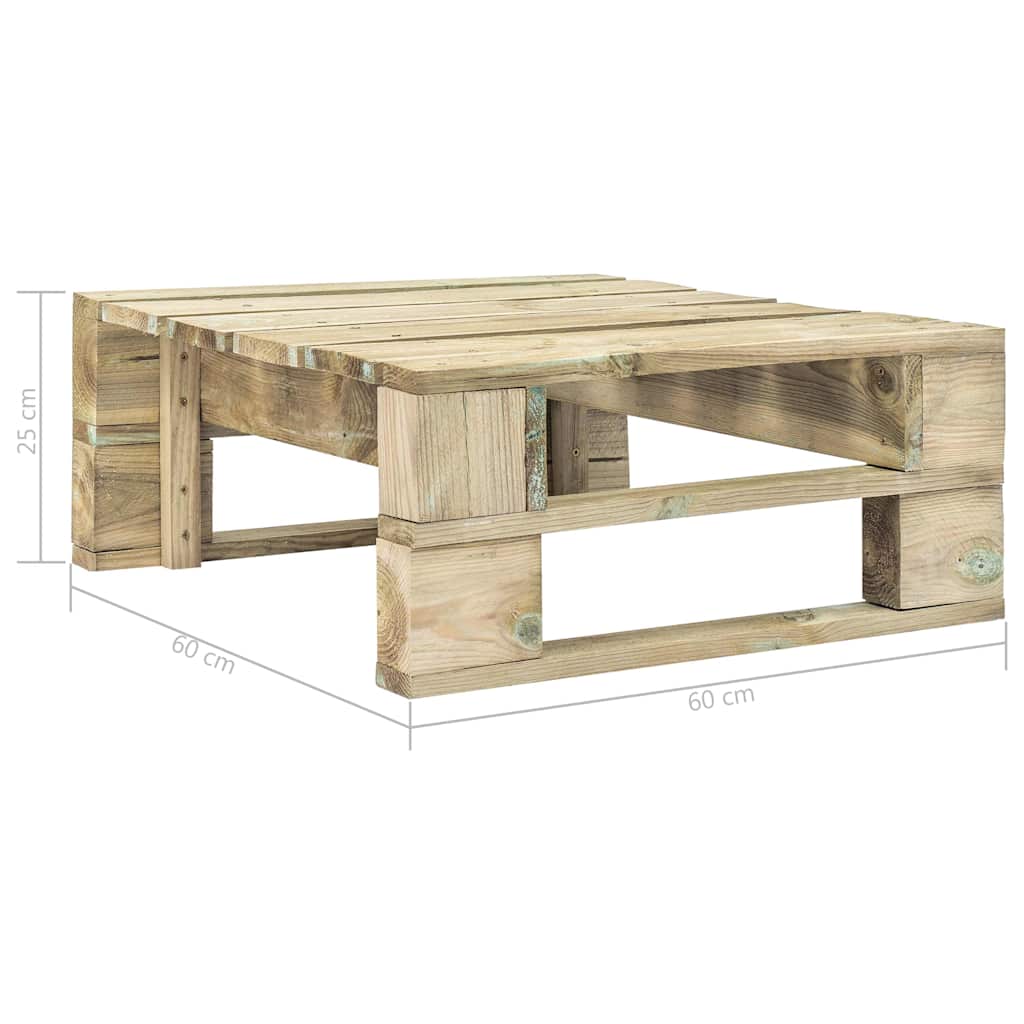 Set Divani in Pallet con Cuscini 4 pz in Pino Impregnato Verde