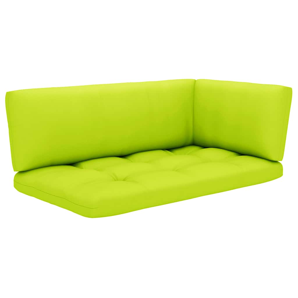 Set Divani in Pallet con Cuscini 4 pz in Pino Impregnato Verde