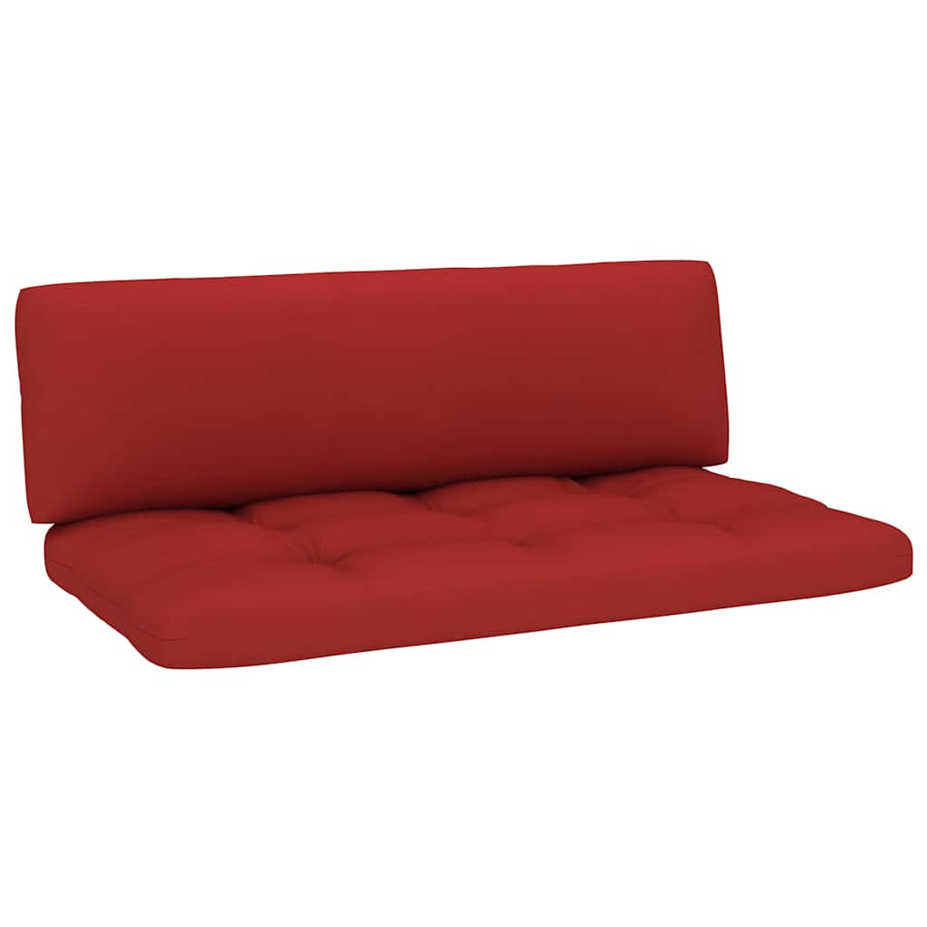 Set Divani in Pallet con Cuscini 4 pz in Pino Impregnato Bianco