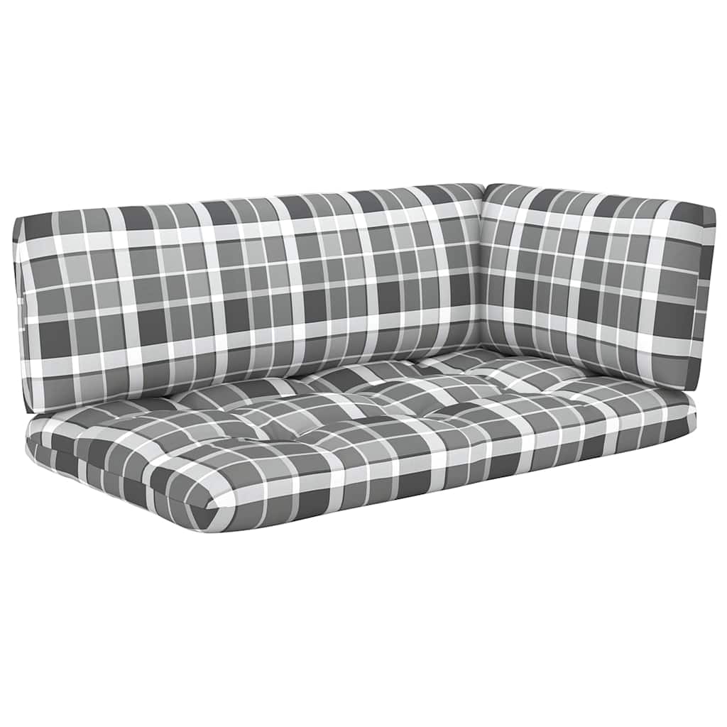 Set Divani in Pallet con Cuscini 4 pz in Pino Impregnato Bianco
