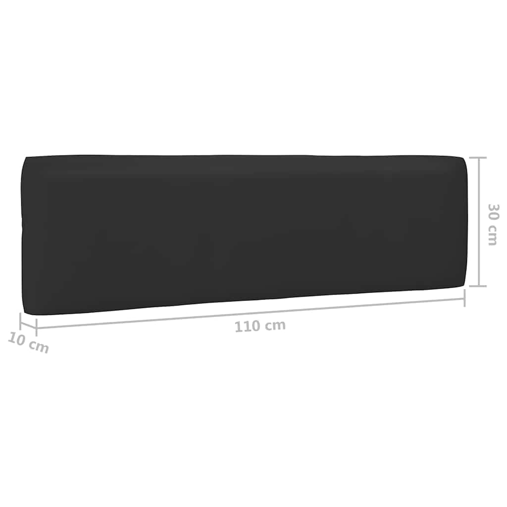 Set Divani in Pallet con Cuscini 4 pz in Pino Impregnato Nero