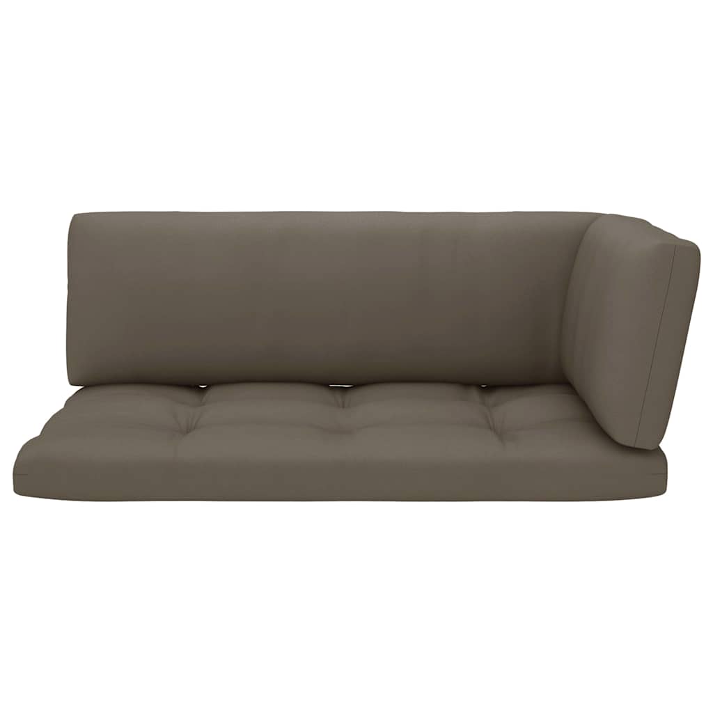 Set Divani in Pallet con Cuscini 4 pz in Pino Impregnato Nero