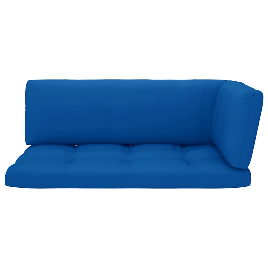 Set Divani in Pallet con Cuscini 4 pz in Pino Impregnato Nero