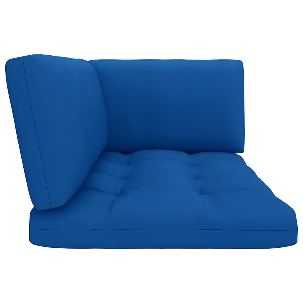 Set Divani in Pallet con Cuscini 4 pz in Pino Impregnato Nero
