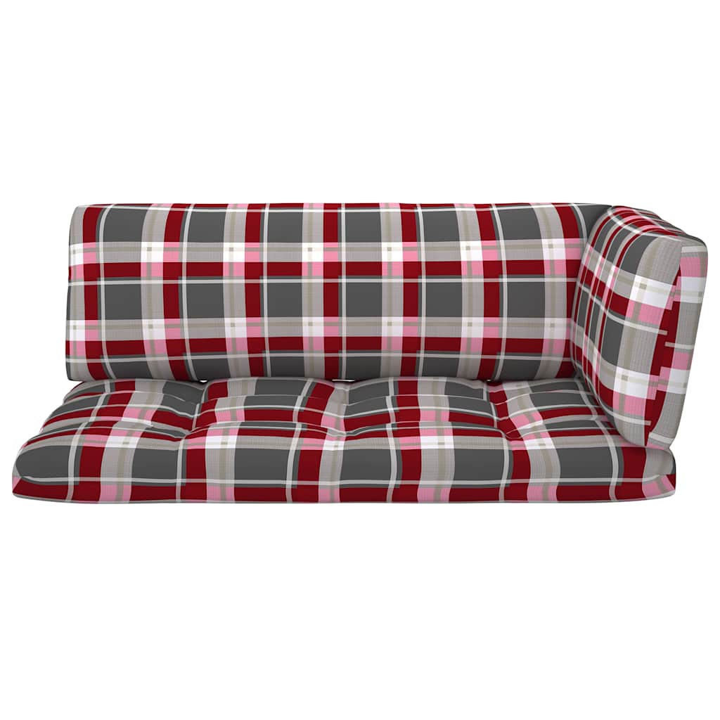 Set Divani in Pallet con Cuscini 4 pz in Pino Impregnato Nero