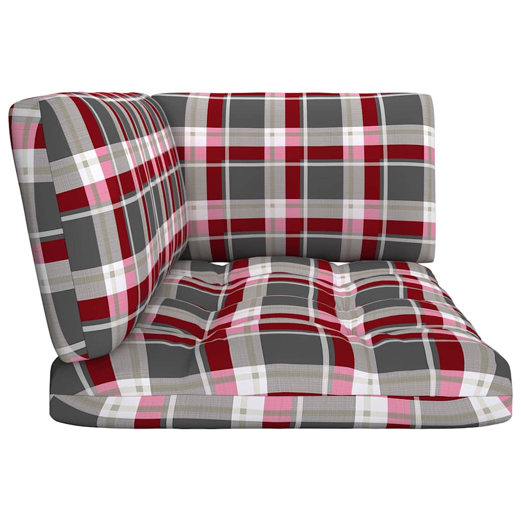 Set Divani in Pallet con Cuscini 4 pz in Pino Impregnato Nero