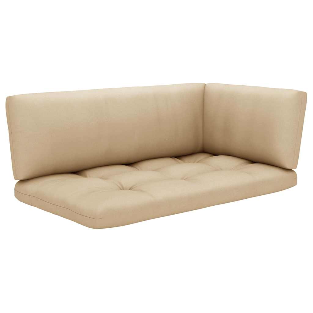 Set Divani in Pallet con Cuscini 4 pz in Pino Impregnato Ambra